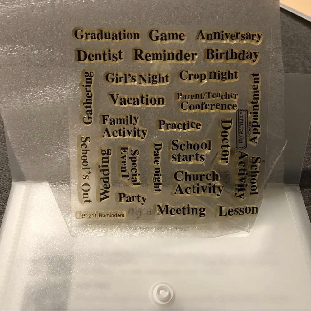 New Close to my Heart Acrylix Stamps -  Reminders